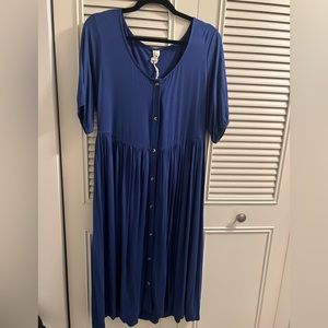 Short sleeve button front dress